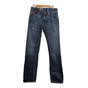 Men's Ariat Jeans Dark Wash Blue Relaxed Bootcut Size 32/38
